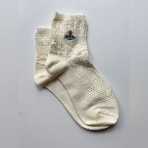 Vivienne Westwood Cream Knit Casual Socks
